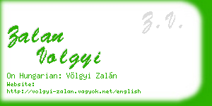zalan volgyi business card